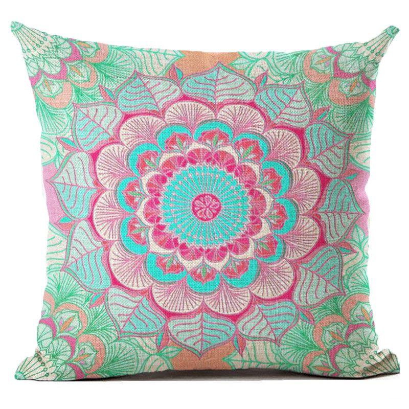 Chic Vintage Cotton Linen Throw Pillow Case Cushion Cover For Sofa And Bedside