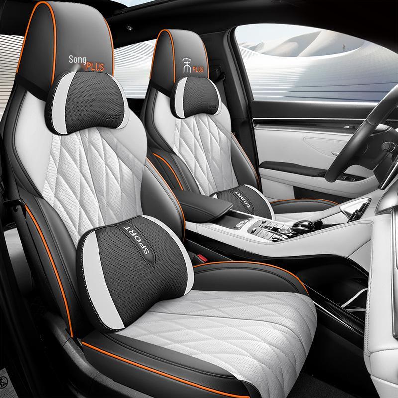 Four Seasons Leather Car Seat Cushion for 2020 BYD Song PLUS - Five-Seat Cover