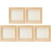 8-5pcs Unfinished Picture Frame Wood DIY Painting Frame Clay Wooden Blank Frames