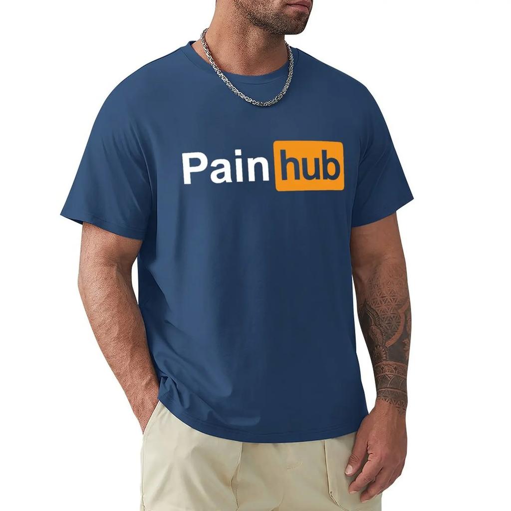 Painhub Мужская Женская Футболка Хлопковая Футболка Мужская Летняя Модная Толстовка Модная Мужская Хлопковая Брендовая Футболка Одежда