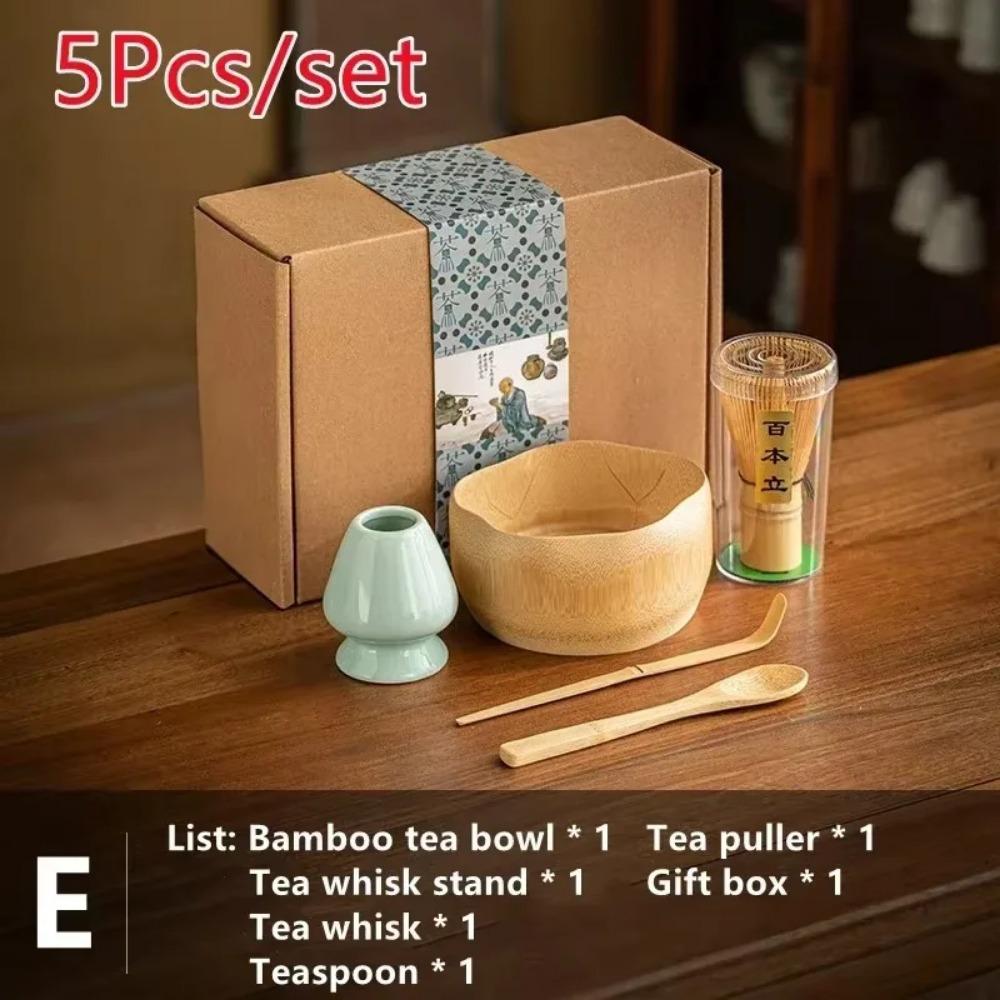 Набор для приготовления японского матча из 4 предметов 7 предметов/набор Бамбуковый венчик Щетка для матча Чайная ложка Керамический чайный сервиз Инструменты для приготовления чая для магазина напитков