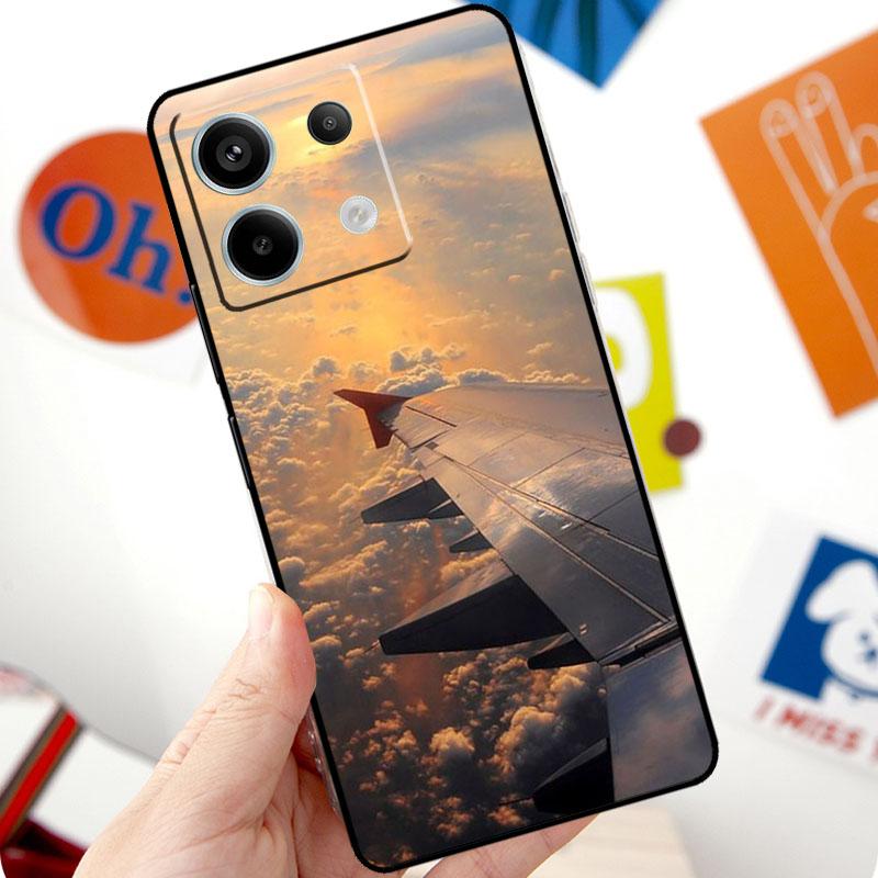Чехол с изображением самолета, летящего в закат, для Xiaomi Redmi Note 14 13 10 11 12 Pro 11S 12S Чехол для Redmi 15 14C 10C 12C 13C 15C