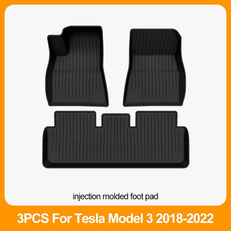 VA1 BYTON Floor Mats Fits for Tesla Model 3 2023-2018 - All Weather TPE Custom Fit Car Mats Floor Liners, Custom Multiple sets Fit