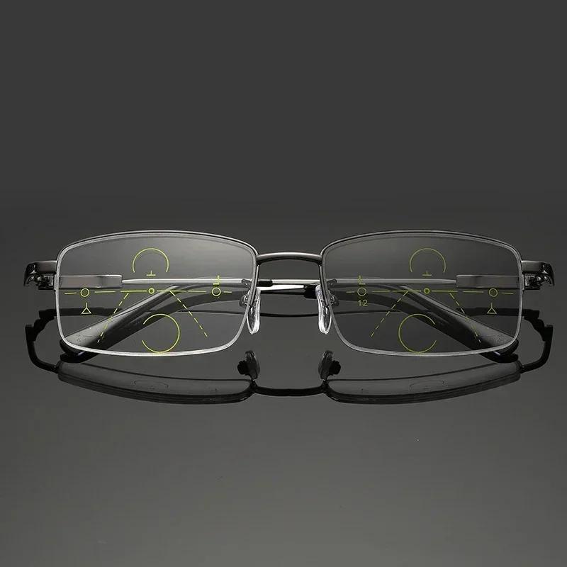 Прогрессивные мультифокальные очки для чтения с защитой от синего света Высокочеткие фотохромные очки Мужские и женские очки для пресбиопии