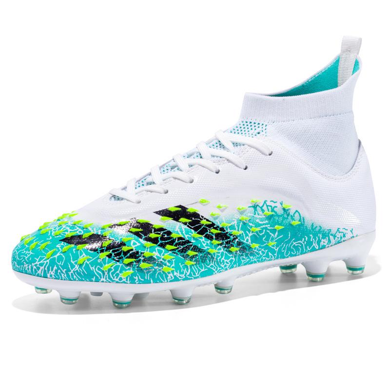 X23-2 High Top Soccer Cleats Men Women Kids Ag Long Studs Tf Broken Studs Artificial Grass Training Shoes Plus Size