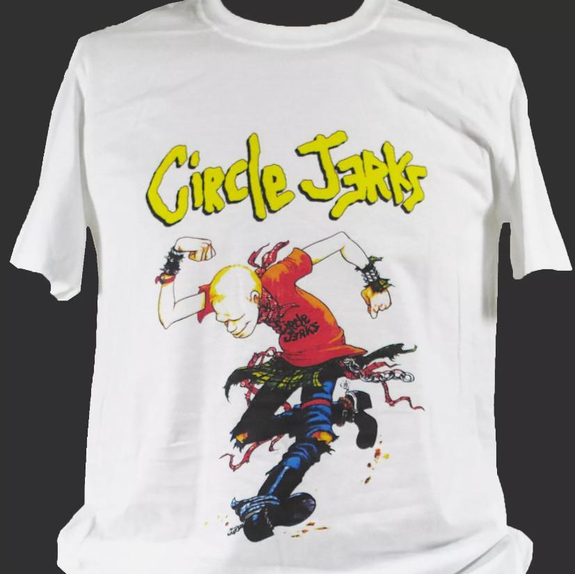 CIRCLE JERKS Band Heavy Cotton White All Size Men Women Shirt