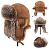 Winter Plush Bomber Hats for Women Men Imitation Faux Fur Russian Ushanka Cap Northeast Cap Unisex Warm Snow Bonnet Earflap Hats