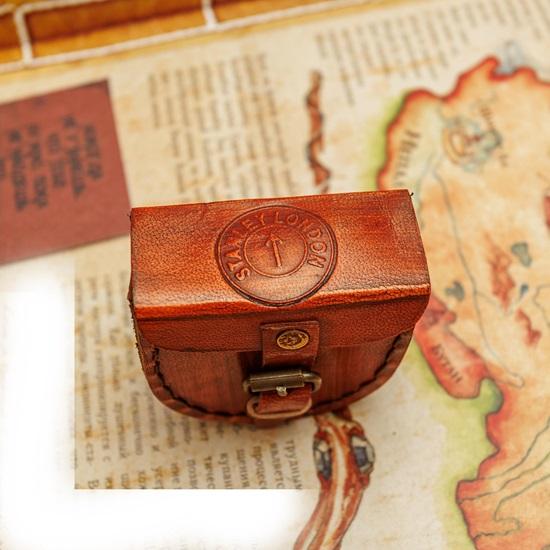 5,08 см латунный компас Не все те, кто странствует, потеряны компас с кожаным чехлом