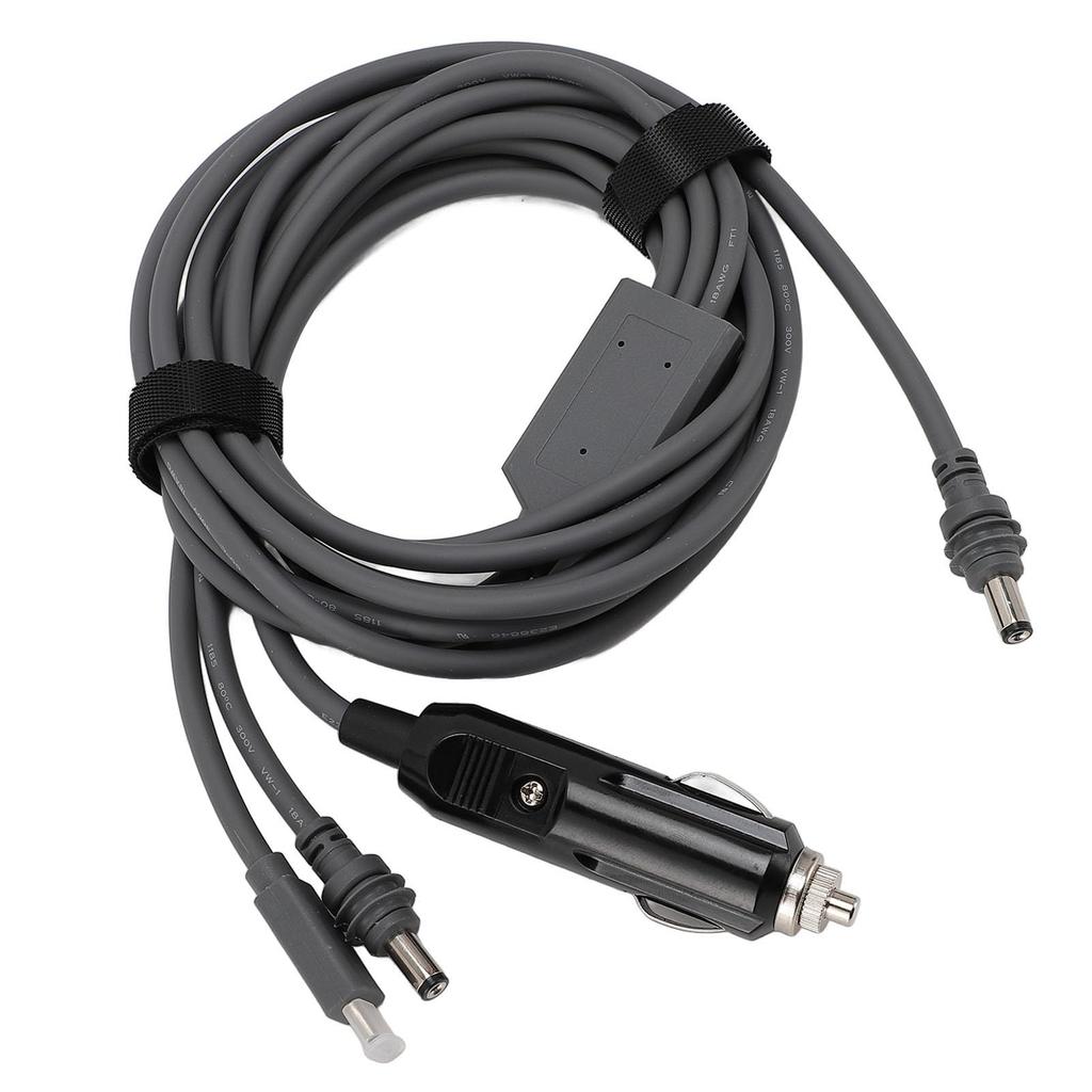 Мини DC Питание DC Папа к DC Зарядное устройство 100 Вт Мини Водонепроницаемый Кабель, 3-в-1 Папа/USB C/Автоадаптер, Кабель, 18AWG, (3 метра)