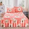 1pc Bedspread Bedroom Fitted Sheet Cover Soft Non-Slip King Queen Bed Skirt Wedding Bedskirt No Pillowcase