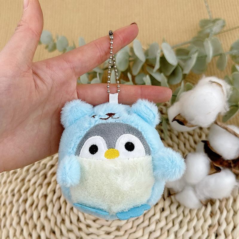 Cute Penguin Plush Key Ring Tourist Hat Penguin Keychain For Girls Gifts Creative School Bag Keychain