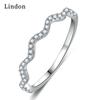 Lindon Classic Copper Alloy Zircon Ring Ladies Jewelry Wedding Promise Party Gift