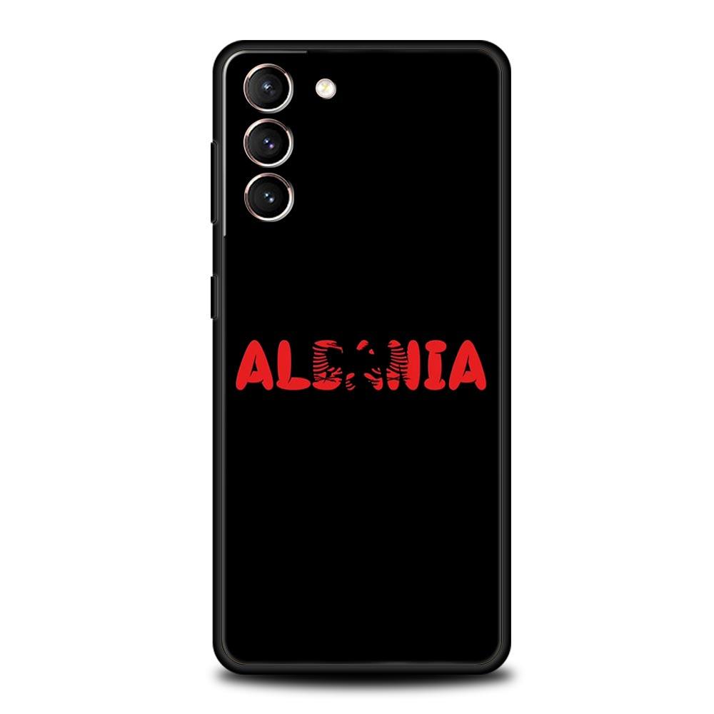Phone Case For Samsung Galaxy S24 S23 S22 Ultra S20 S21 FE 5G S10 S9 Plus S10E S8 S7 Edge Soft Silicone Cover Albania flag