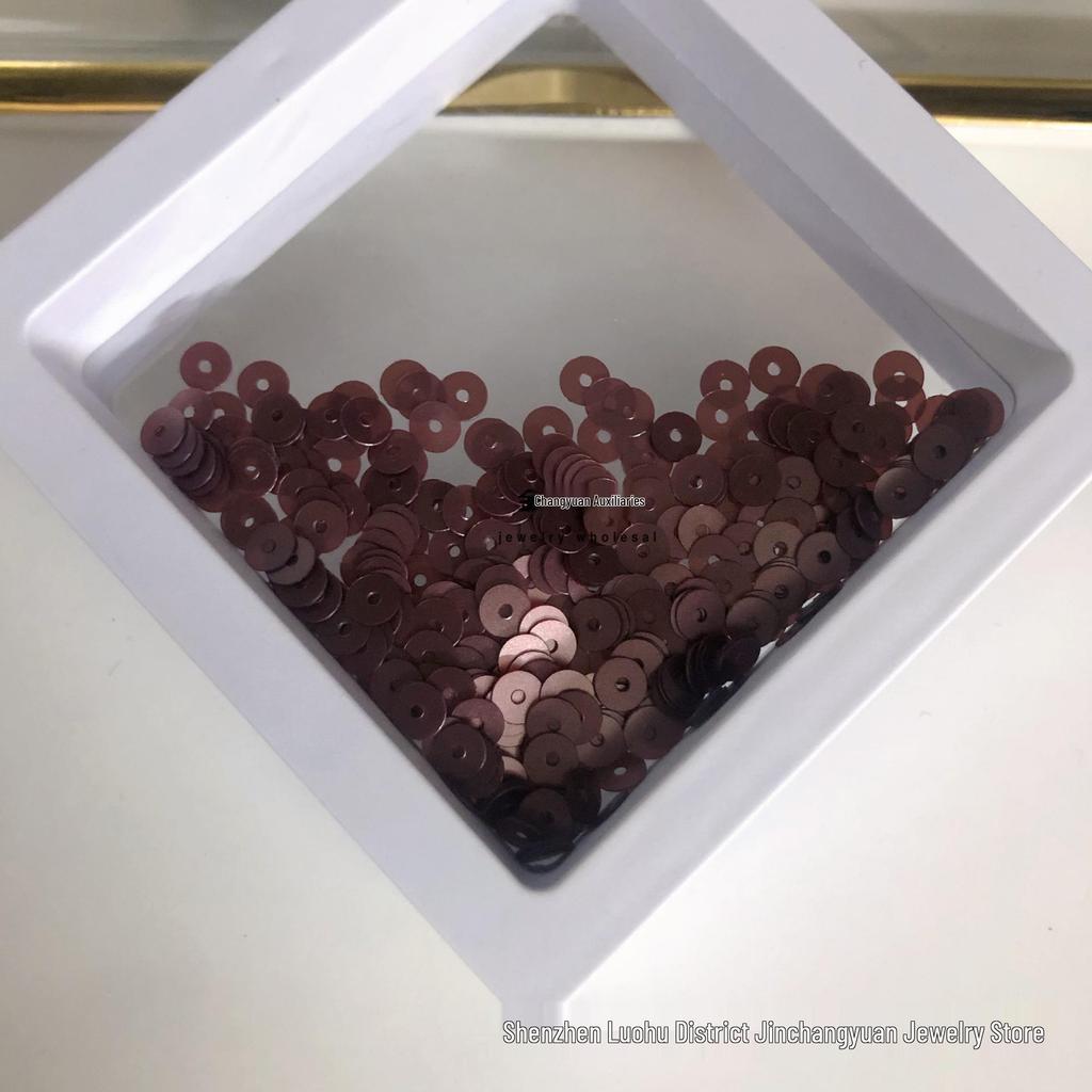 Цветные пайетки 4 мм с центральным отверстием для DIY поделок и аксессуаров для одежды