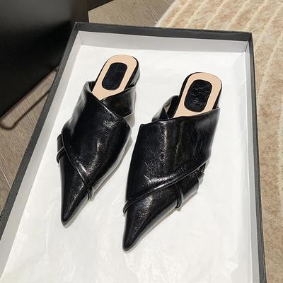 Модные Элегантные Балетки с Острым Носком, Шлепанцы, Дизайнерские Мюли, Летние Женские Сандалии 2025, Праздничные Модные Слайды, Новые Женские Сандалии