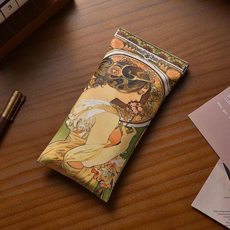 Защитный чехол для очков Camellia Goddess из ПУ-кожи Сумка для хранения очков Водонепроницаемый чехол для очков для унисекс Макияж