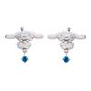 Cinnamoroll 20th anniversary earrings for both set of 2 Sanrio Characters Cinnamon Silhouette Cloud Swaying Blue Stone 925 Silver Cubic Zirconia