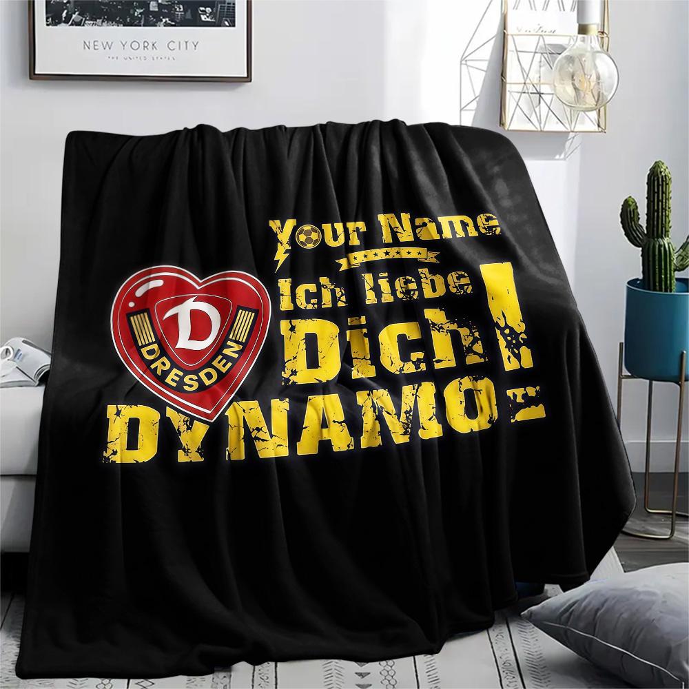 1PC Dynamo Dresden Custom Name Patterned Flannel Blanket Suitable For All Seasons For Home Decor Warmth And Comfort Gifts Holiday Present