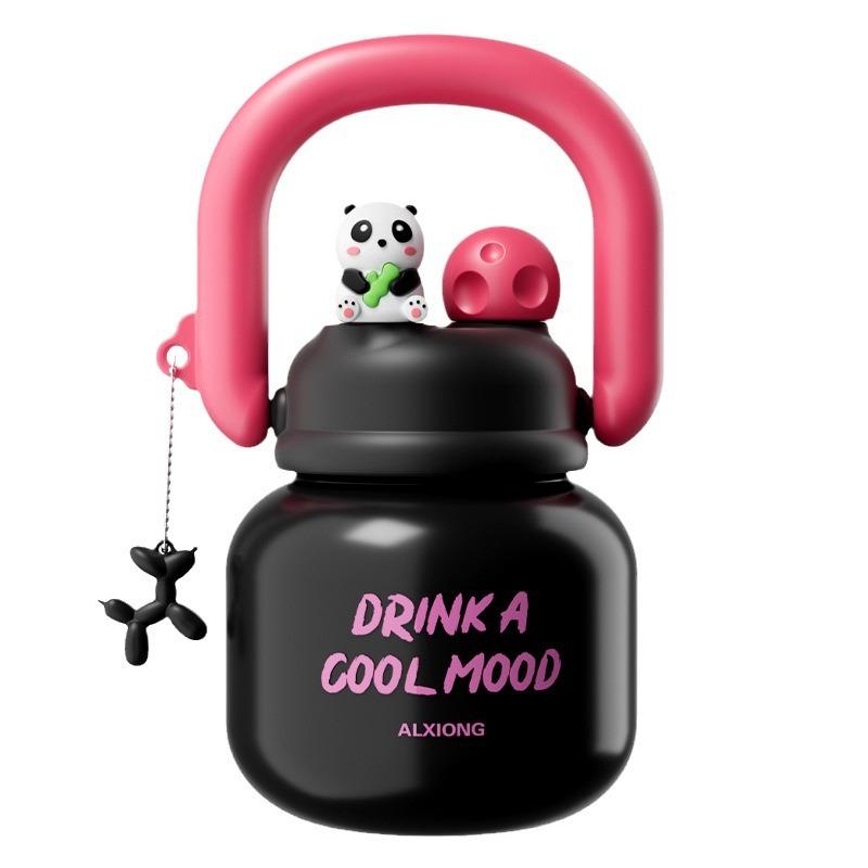 Big Belly Thermos Cup High Appearance Level Men and Women Large Capacity Double Drinking Cup Stainless Steel Ton Ton Straw Cup Carrying Pot