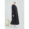 Hijab Cape With Snap Fasteners On The Front Btc0003 Black