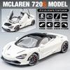 1:24 720S Racing Car Model Diecast Metal Sports Car Model Simulation Sound and Light Collection Childrens Toy Gift