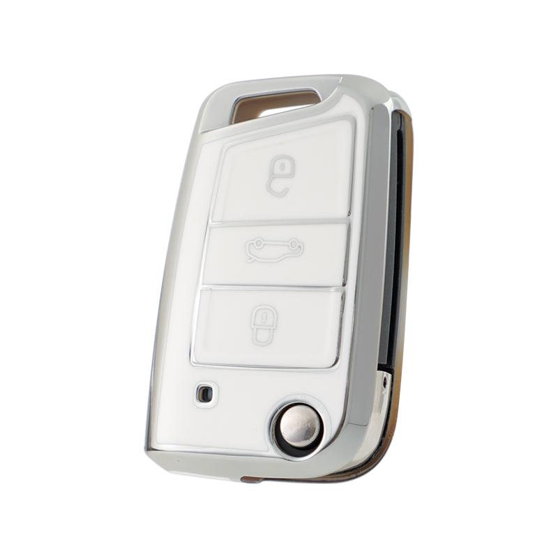 Чехол для автомобильного ключа Fob Case Shell для Volkswagen VW Polo Golf 7 MK7 Tiguan passat для Skoda Octavia Kodiaq Karoq для Seat Ateca Leon