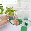 6 шт. прозрачных горшков для рассады, горшки для выращивания рассады с силиконовым основанием, многоразовые семена