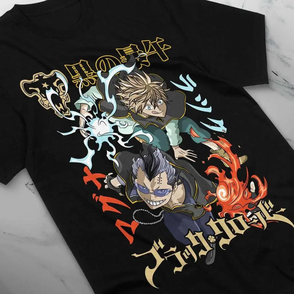 Anime Magic Knights Black Clover Black TShirt