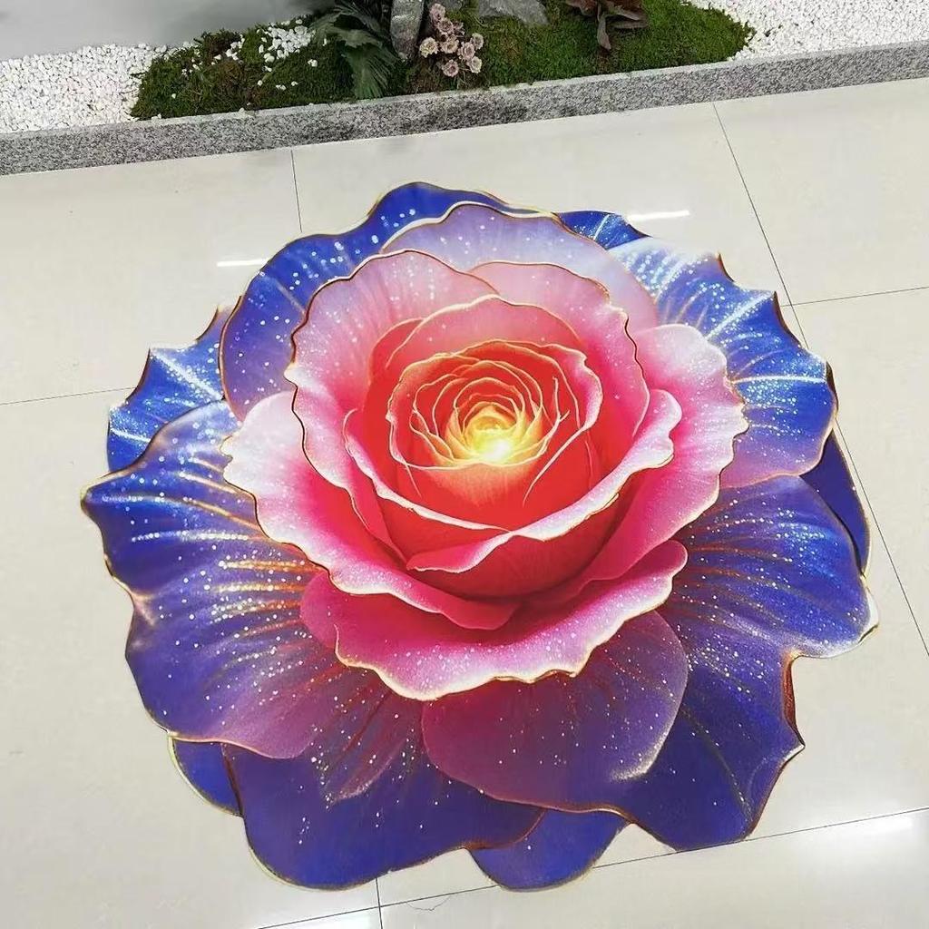 Высококачественный Цветочный Напольный Коврик, Нескользящий и Впитывающий Влагу Коврик для Дивана в Гостиной, Бытовой Коврик для Ванной Комнаты и Кухни