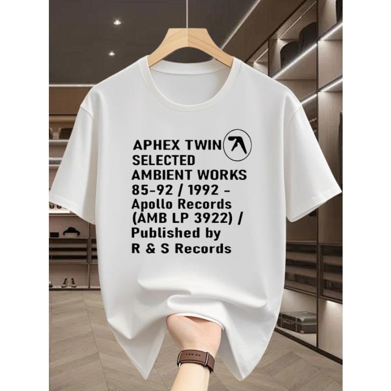 Европейский размер APHEX TWIN SELECTED AMBIENT WORKS 85-92 1992 Apollo Records Печать Мужская футболка
