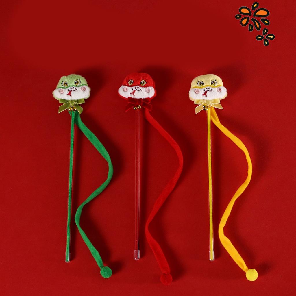 Interactive Cats Teaser Toy Wand with Mascots Cartoon Snake for Indoor Play Snake Mascots Teaser Cats Toy Wand Stick