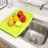 1pc Multi-Functional Large Kitchen Drainage Tray - Rectangular Fruit and Vegetable Plastic Drainage Plate - Kitchen Utensil Drying Rack
