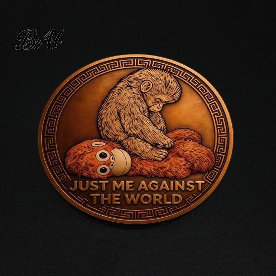 Encouragement Token Emotional Support Coin Inspirational Monkey Challenge Pocket Double?Sided Collectible for Friends Family Motivation Keepsake