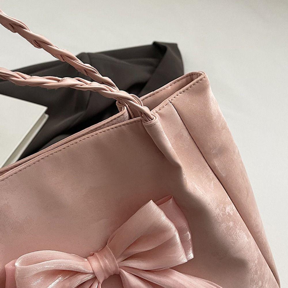 PU Women's Shoulder Bag Large Capacity Crossbody Bag Versatile Bow Shoulder Bag Casual Wear
