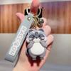 Забавный кавайный брелок из цинкового сплава с енотом, корейский детский кулон, мультяшный брелок, декор для рюкзака