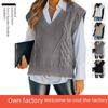 Women's V-Neck Sleeveless Twist Knit Sweater Vest