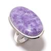 Lepidolite Gemstone Handmade 925 Sterling Silver Gift Jewelry Ring Size 6 j3J77