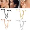 Серьги-цепочки для хряща, промышленные серьги-цепочки из нержавеющей стали, двойной пирсинг, модная вечеринка