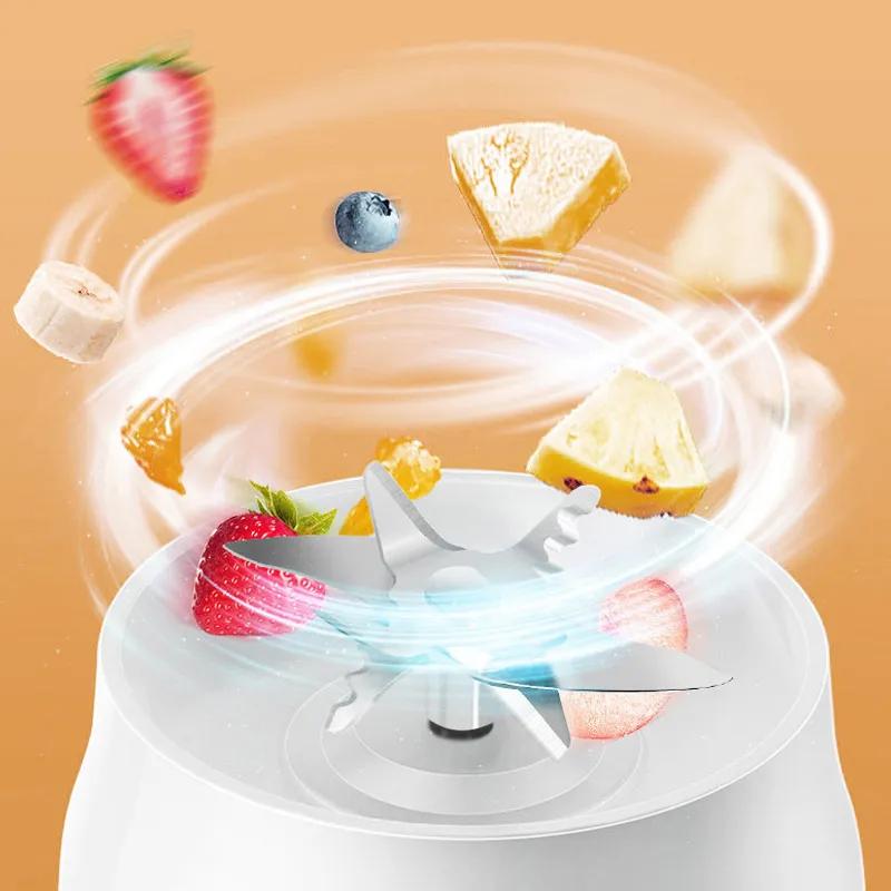 460 мл Электрическая чашка-соковыжималка Многофункциональная Дополнительное питание Дробленый лед Бытовая соковыжималка Кофемолка для кофейного порошка Портативная соковыжималка USB-зарядка Ya692