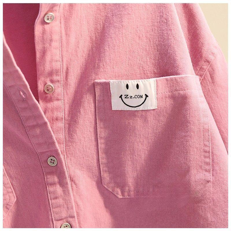 Стильная и удобная хлопковая весенняя рубашка для женщин, корейский модный тренд