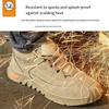 Oulylan Men's Labor Insurance Shoes Are Breathable in All Seasons Anti-smashing Anti-piercing Ladle Wear-resistant Safety Shoes