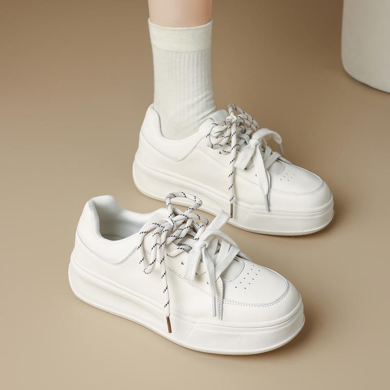 Augustine белые туфли на платформе женские 2025 весна новая мода повседневные туфли на платформе маффин маленькие спортивные туфли