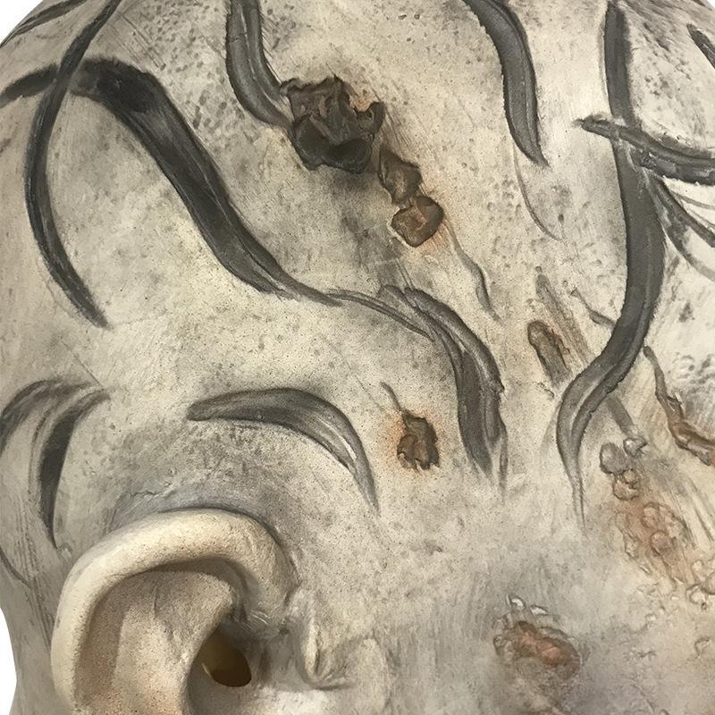 Red Robed Witch Mage Mask Cosplay Dungeon Dragon Honor Among Thieves Latex Helmet Full Face Headwear Halloween Masquerade Party