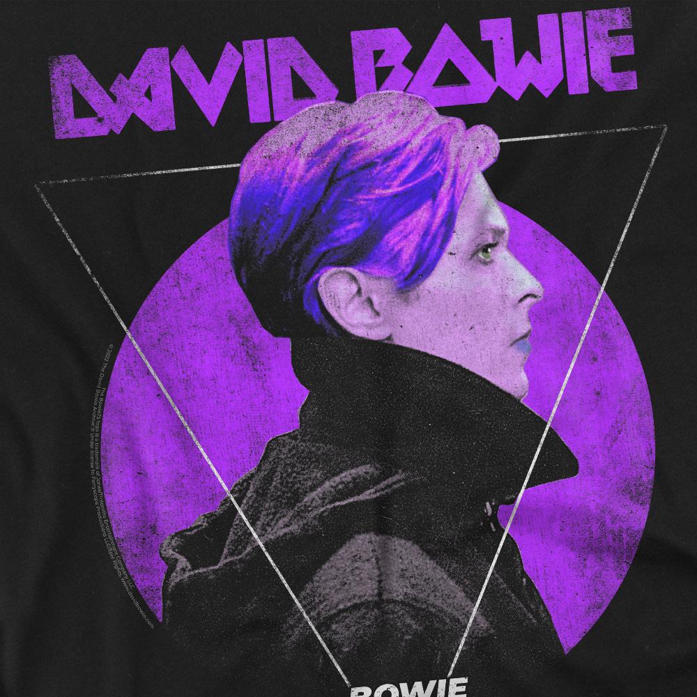 David Bowie Mens 75 Side Profile Logo T-Shirt