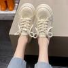 Korean Version Canvas Shoe Female Flat Bottom Comfortable 2024 New Casual Simple All-match Solid Color Womens Shoes Summertime