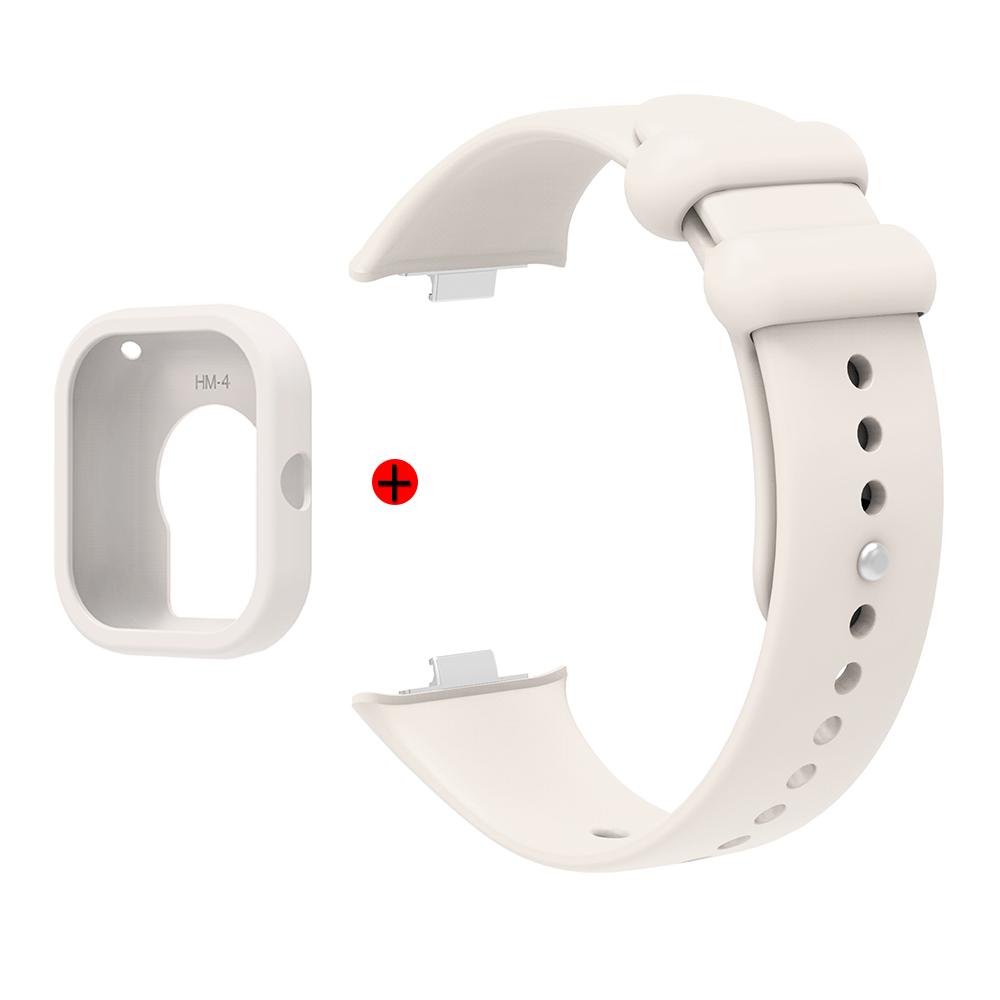 2 в 1 Чехол + Ремешок для Redmi Watch 5/4 Высококачественный Силиконовый Защитный Чехол для Часов и Ремешок Все в Одном Цвете для Redmi Watch 4