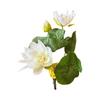 Q-FLA Artificial Flower Water Lily Bush WH White Arrangement Material FJA-20