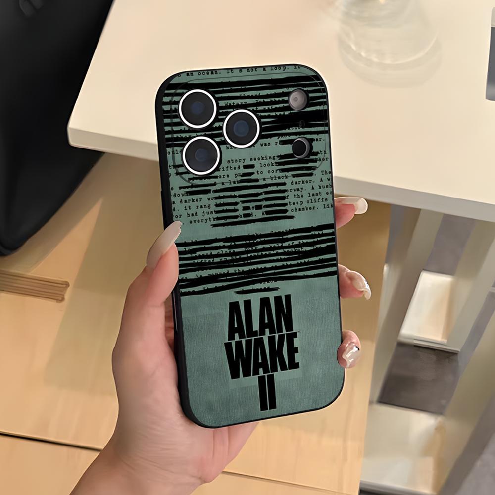 Чехол для телефона A-Alan W-Wake 2 для IPhone 17 Air 16 E Pro Max 15 14 13 Mini 12 Pro 11 Max Plus Черный Мягкий
