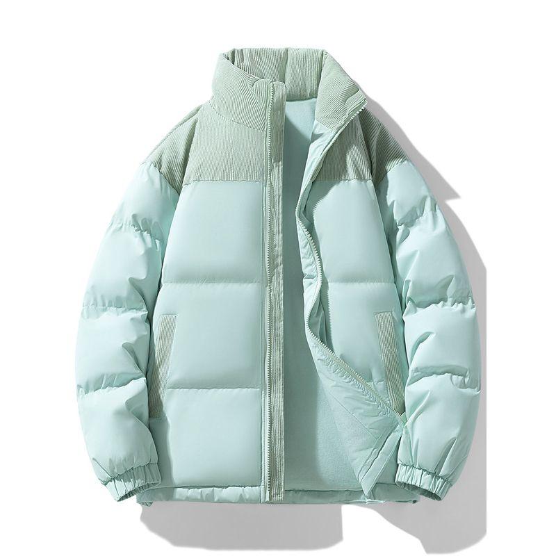 New Winter Couple's Jackets for Men and Women, Casual Windproof Fleece-Lined Thick Warm Stand-Collar Cotton Coats