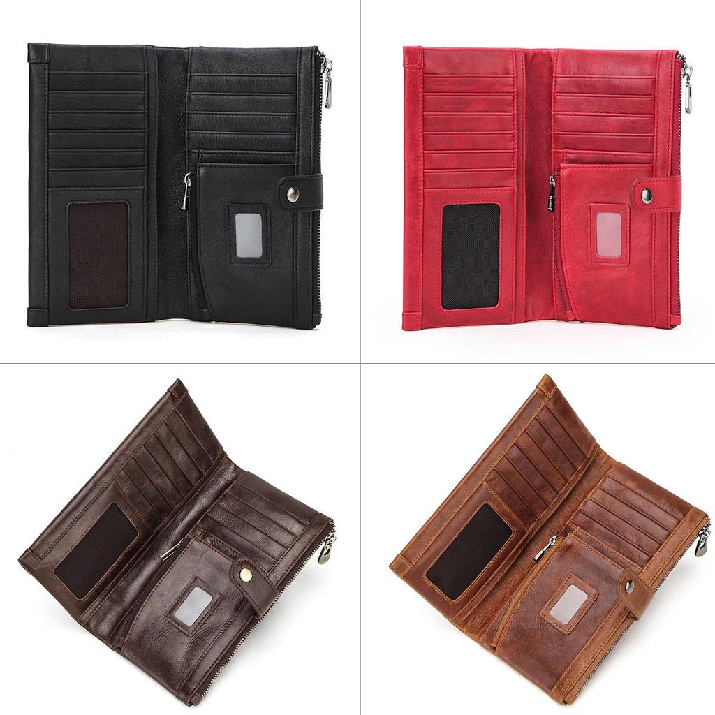 CONTACT'S женский удлинённый бумажник из натуральной кожи с RFID-защитой и отделением для мобильного телефона